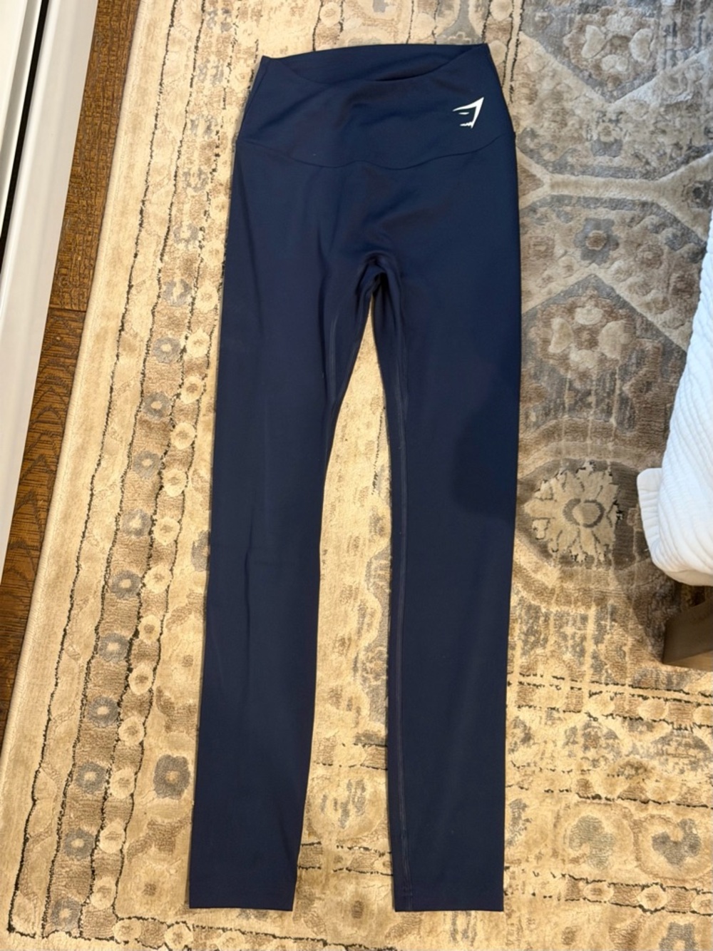 Gymshark Navy High-Rise Women’s Leggings with Logo